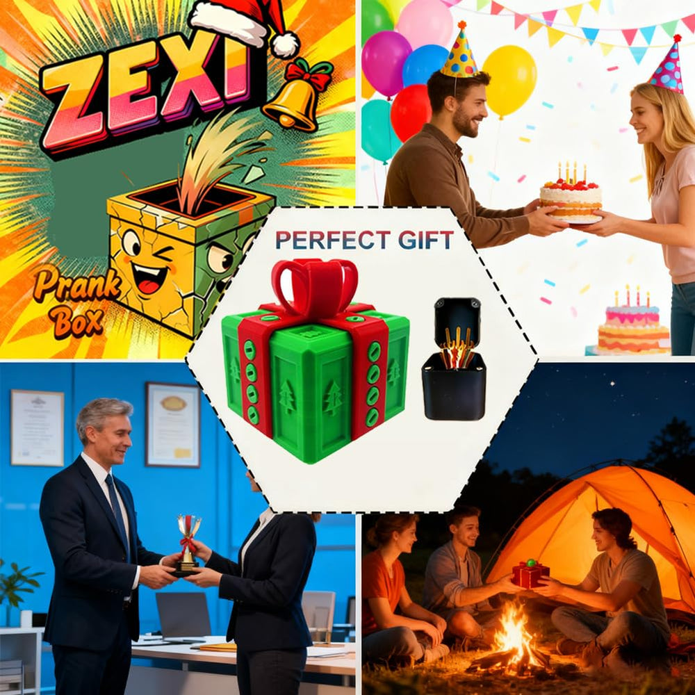 ZEXI Prank Box occasions usage for birthdays and holidays.