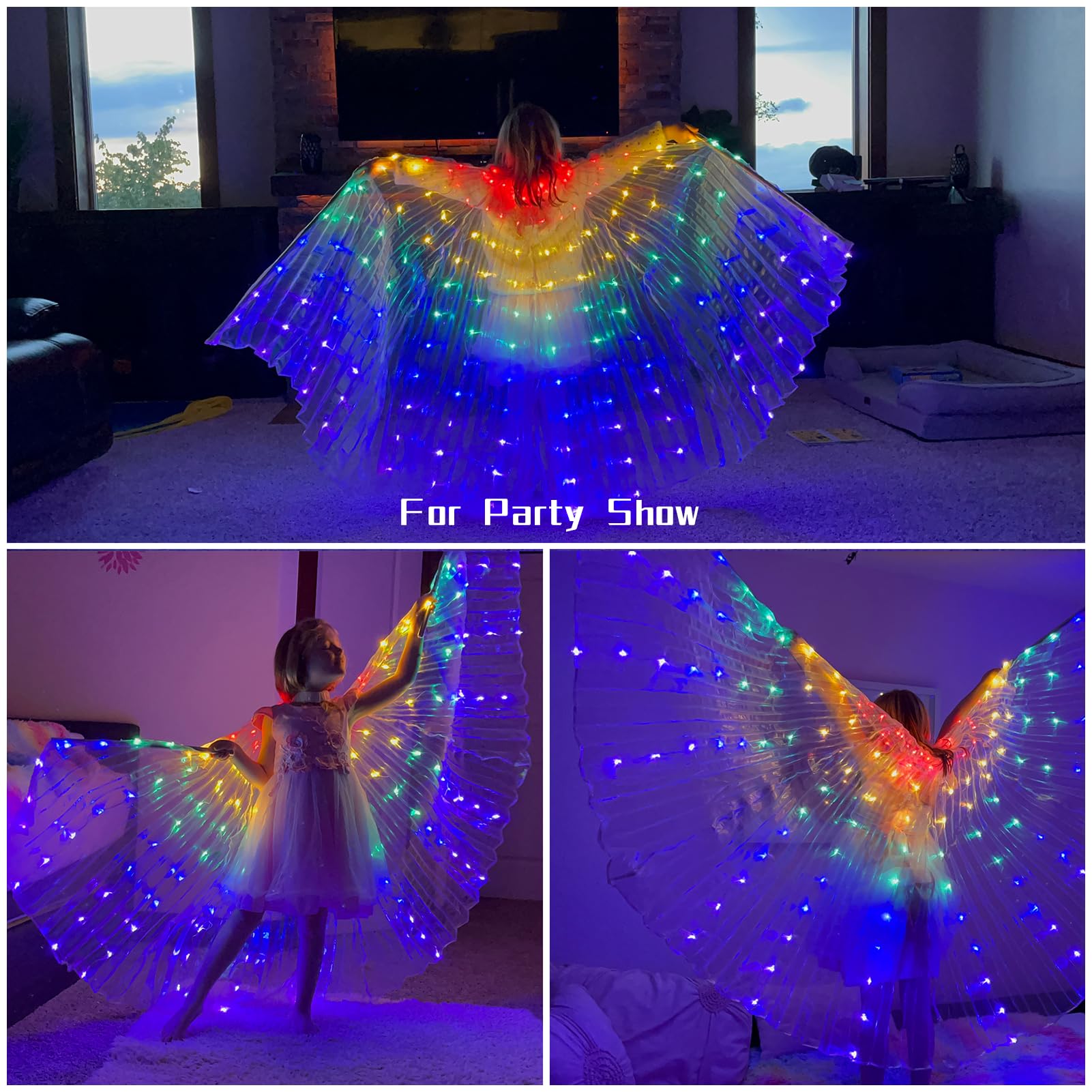 ZFBIRD light-up wings provide festive glow for Christmas cosplay and parties.