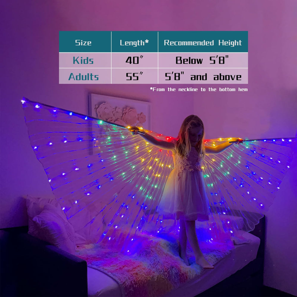 ZFBIRD fairy wings glow for Halloween costumes with dramatic flair.