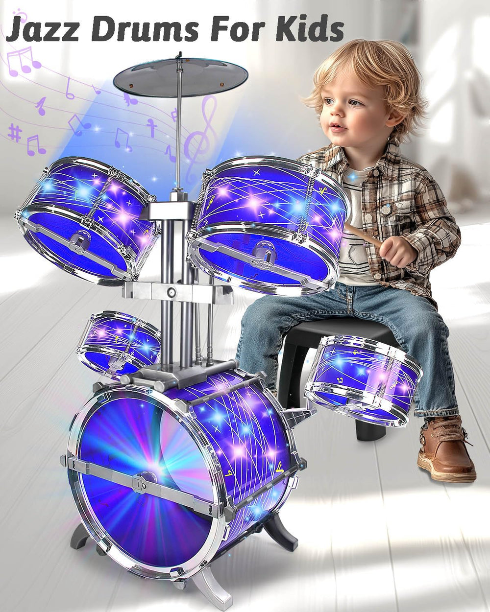 ZFSZSY anti-tip base keeps the kit steady during energetic sessions.