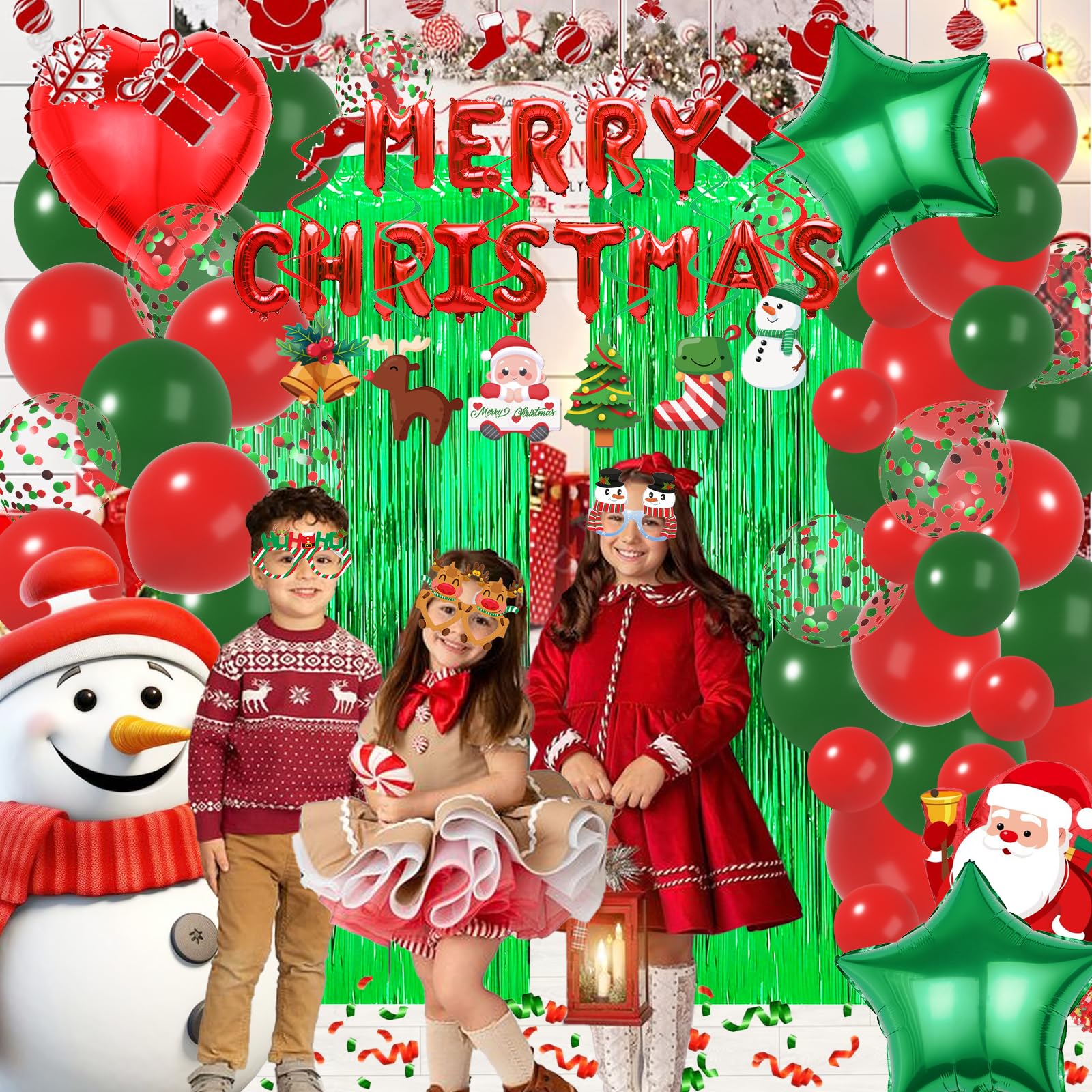 ZFUNBO Christmas glasses frames kit for playful photos with friends.