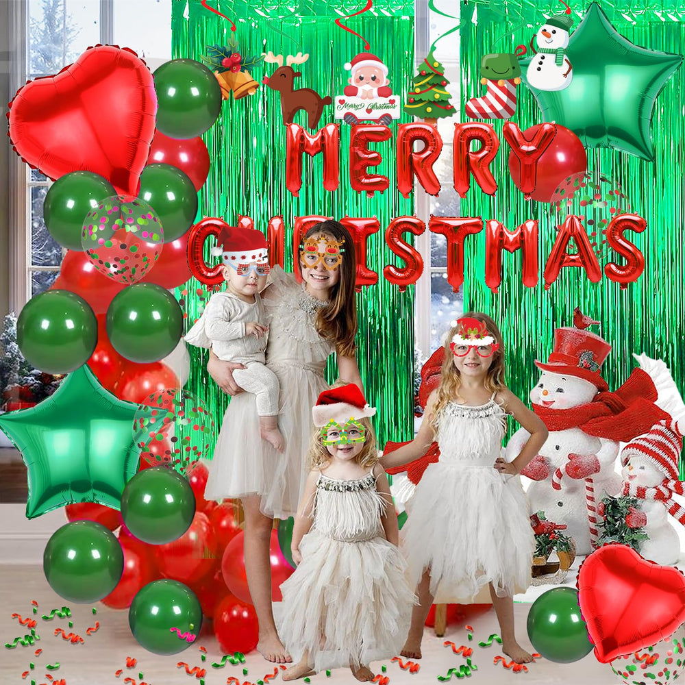 ZFUNBO hanging swirls with Santa, elk, tree for dynamic decor.