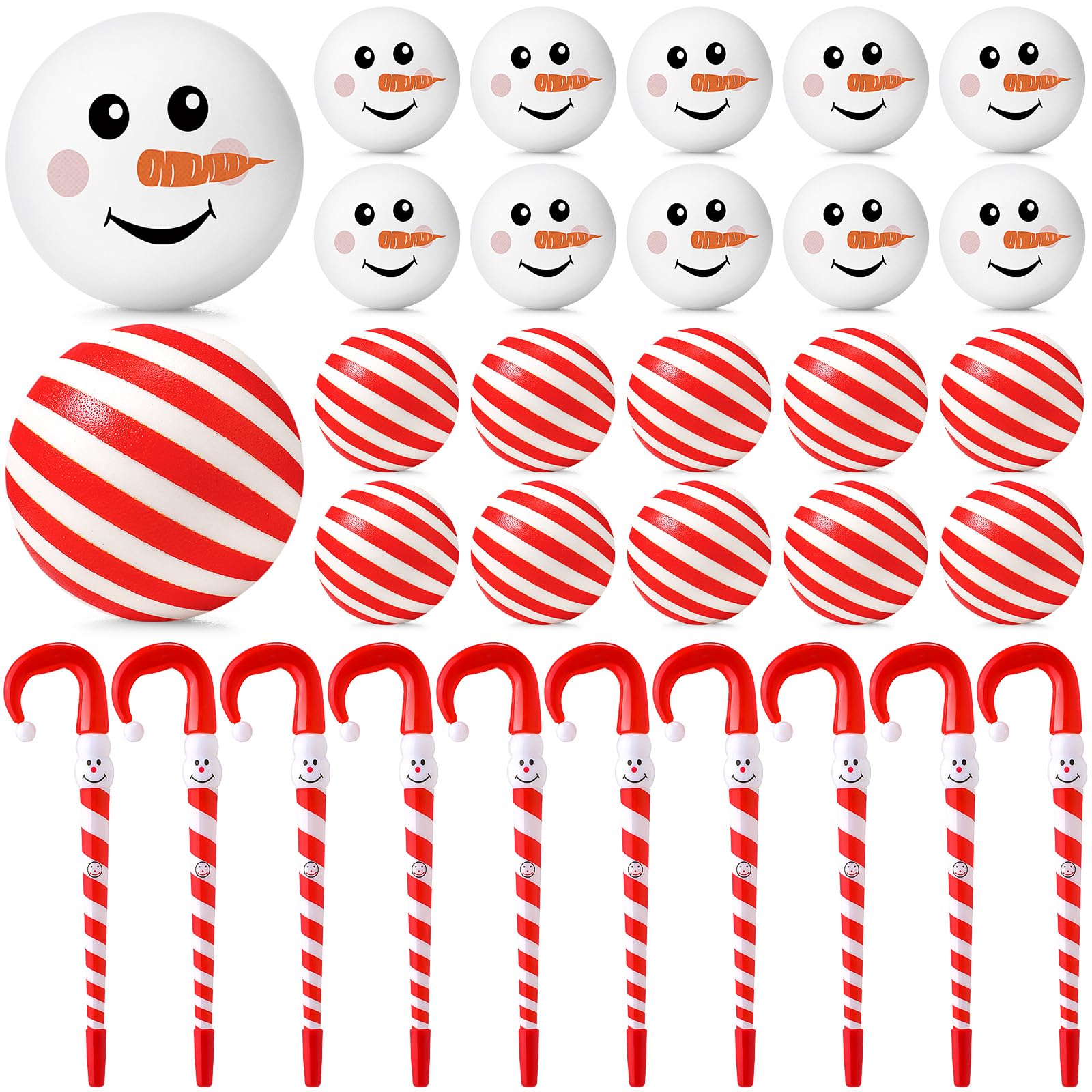 Zhanmai candy cane stress ball in red, ideal desk stress relief at work.
