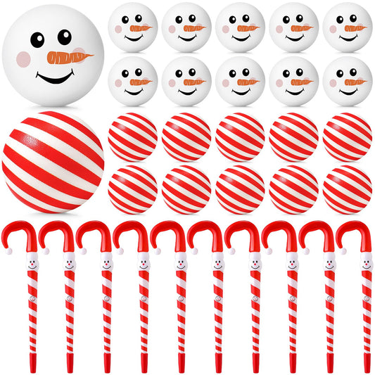 Zhanmai candy cane stress ball in red, ideal desk stress relief at work.