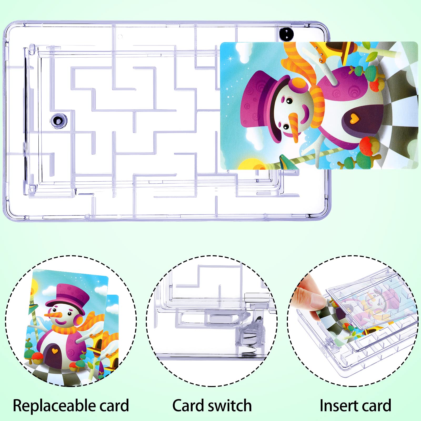 Zhanmai blue card maze holder bright color with organized card storage