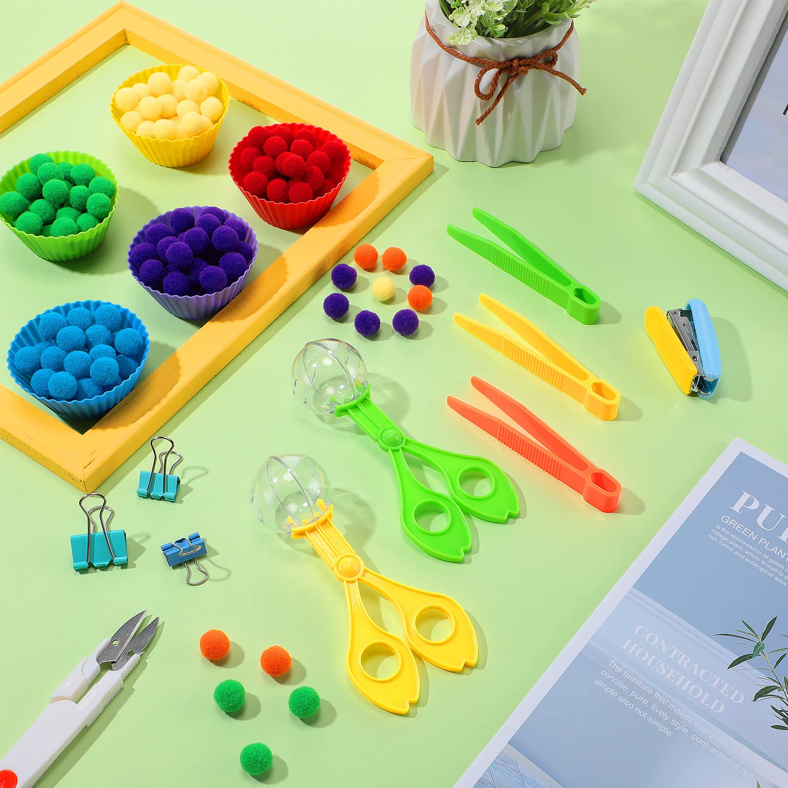 Zhanmai classroom and home activity setup supports math concepts and fine motor practice.