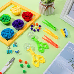 Zhanmai classroom and home activity setup supports math concepts and fine motor practice.