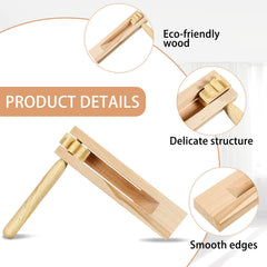 Zhanmai lightweight wooden rattle is easy to hold and use.