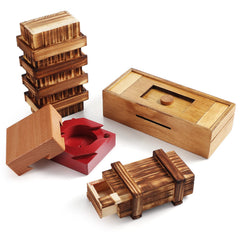 Zhanmai wooden puzzle boxes lovely style open view, perfect teaser gift experience.