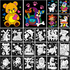 Zhanmai velvet coloring poster animal designs for kids' color exploration.