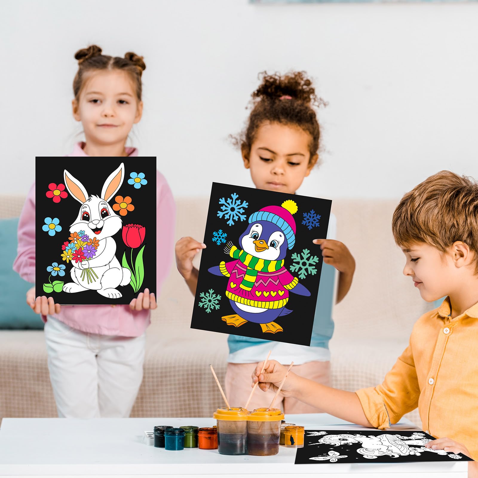Zhanmai velvet coloring poster aquatic scene supports bright hues and steady hand use.