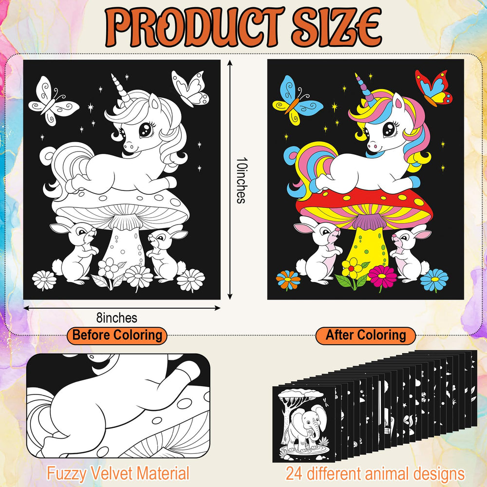 Zhanmai velvet coloring poster mammals theme boosts focus and motor control.
