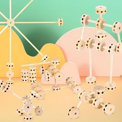 Zhanmai wooden blocks shareable-family-play encourage collaboration among siblings and friends.