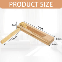 Zhanmai wooden spinning ratchet emits crisp sound during play.