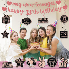 ZHAOQIZENG decorative cards with Hello 13 and Official Teenager themes.