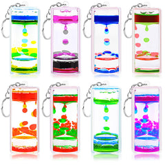 ZHBWOW blue liquid motion bubbler keychain offers portable stress relief.