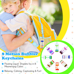 ZHBWOW pink liquid motion bubbler keychain supports calming focus.