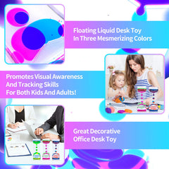 ZHBWOW desk decor brings vibrant ambience with swirling liquid colors on workspaces