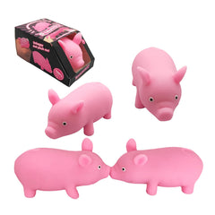 ZHEBAG pink pig stress toy, squeeze for quick relief and portable fidget fun.