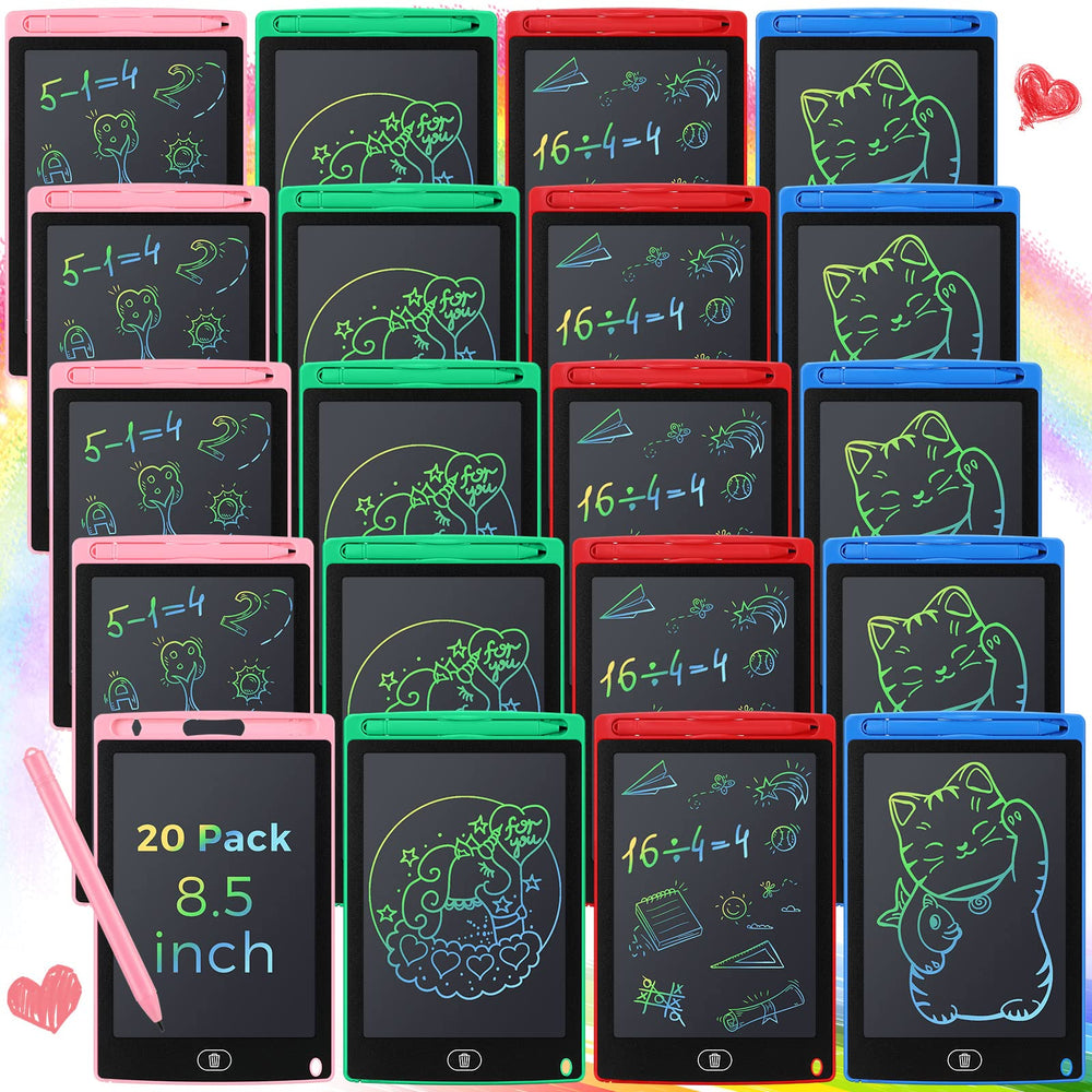 Zhehao 20-pack LCD writing tablets in vibrant 8.5-inch color doodle boards for kids