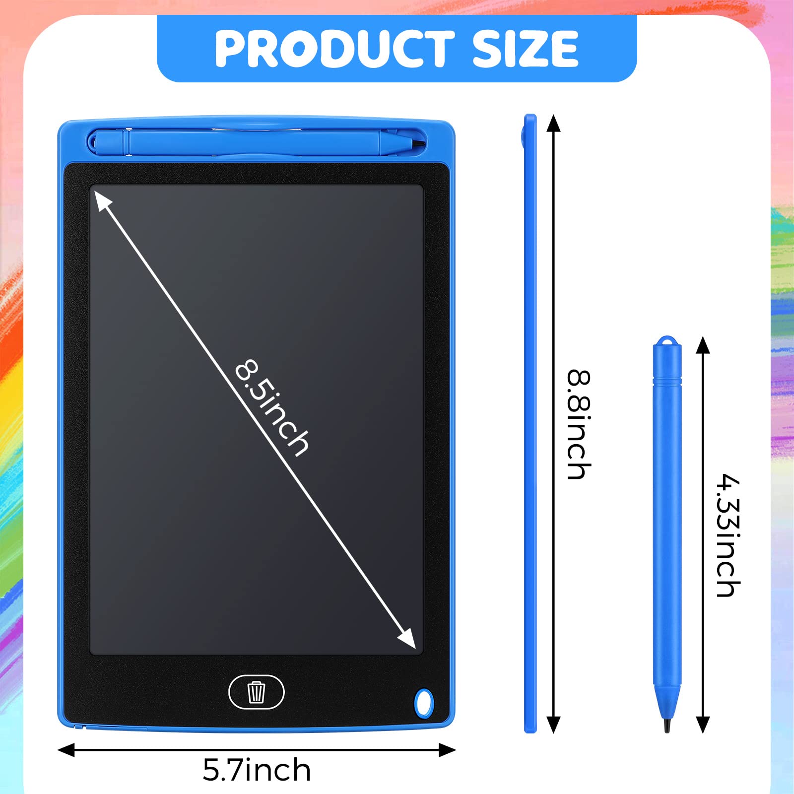 Zhehao 32pc LCD doodle boards red bundle ideal for travel sketching
