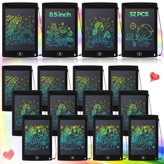 Zhehao 32-piece LCD writing tablets set in black shells for classroom use