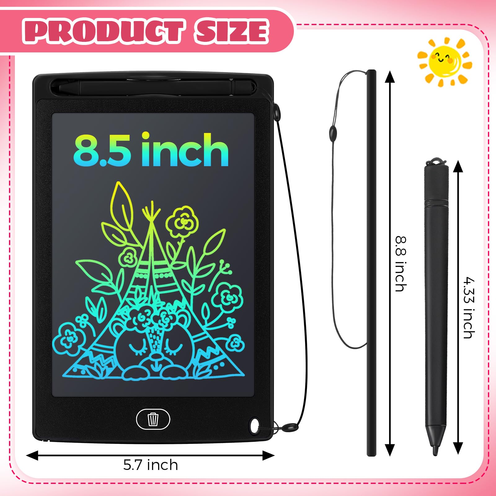Zhehao 8.5-inch LCD doodle board ideal for kids on the go