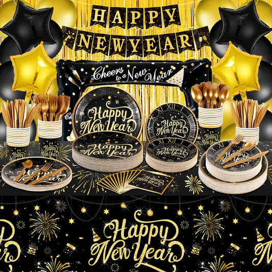 Zhehao New Year banner in black and gold for festive decor and memories