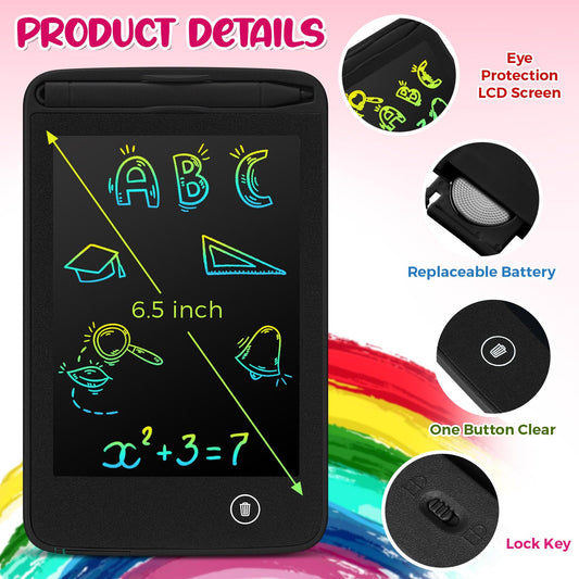 Zhehao kids drawing pad with a 6.5-inch screen enables mess-free doodling.
