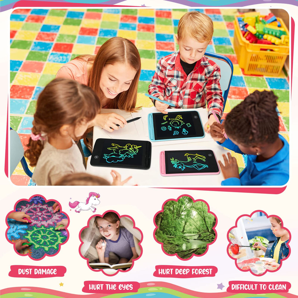 Zhehao LCD tablet in use by child; portable doodling for learning