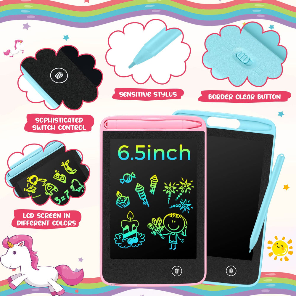 Zhehao LCD tablet colorful collection with black blue pink options for sharing