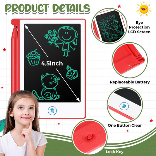 Zhehao 4.5-inch LCD tablet showing durable, safe design.