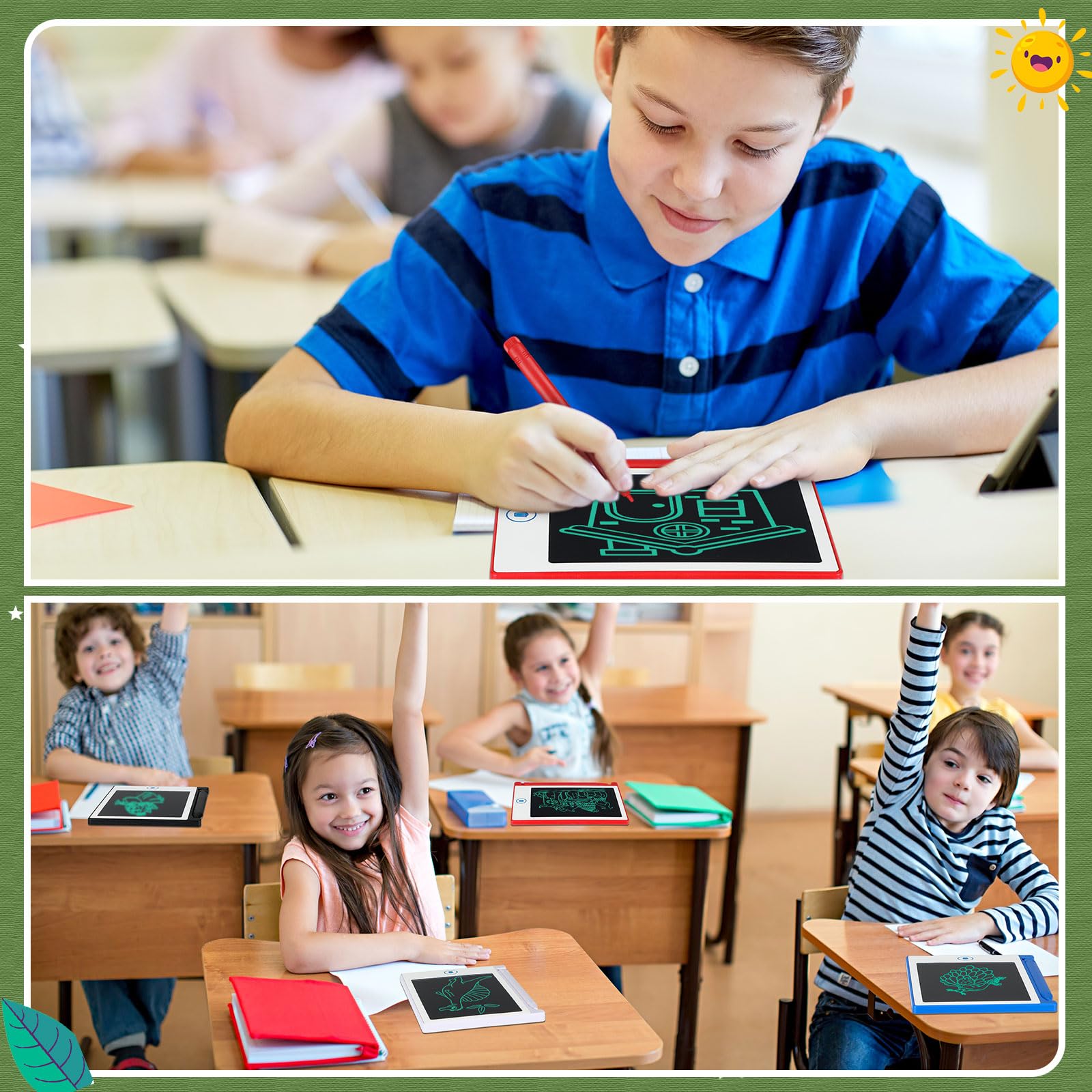 Zhehao shatter-resistant LCD screen ensures durability for active play and reuse.