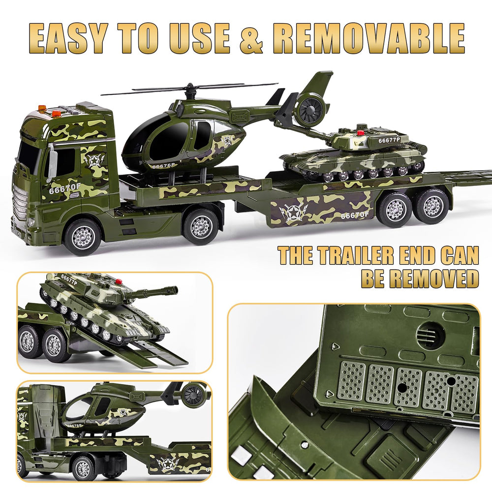 ZHFUYS 25.6-inch green military tank inspires action-filled battle reenactments.