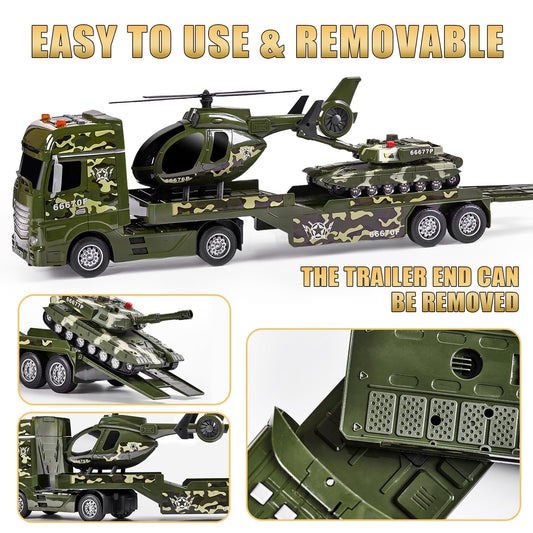ZHFUYS 25.6-inch green military tank inspires action-filled battle reenactments.