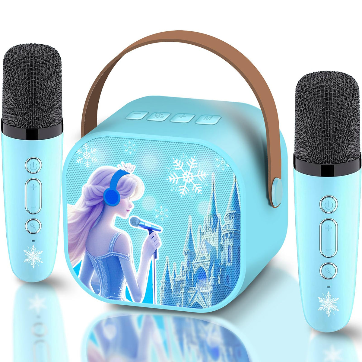 ZHIPAL Frozen karaoke machine front view for home family singing.