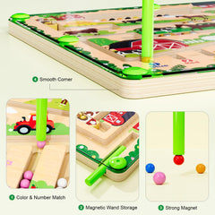 zhiwuzhu Magnetic Color and Number Maze right-channel route promotes more complex challenges.