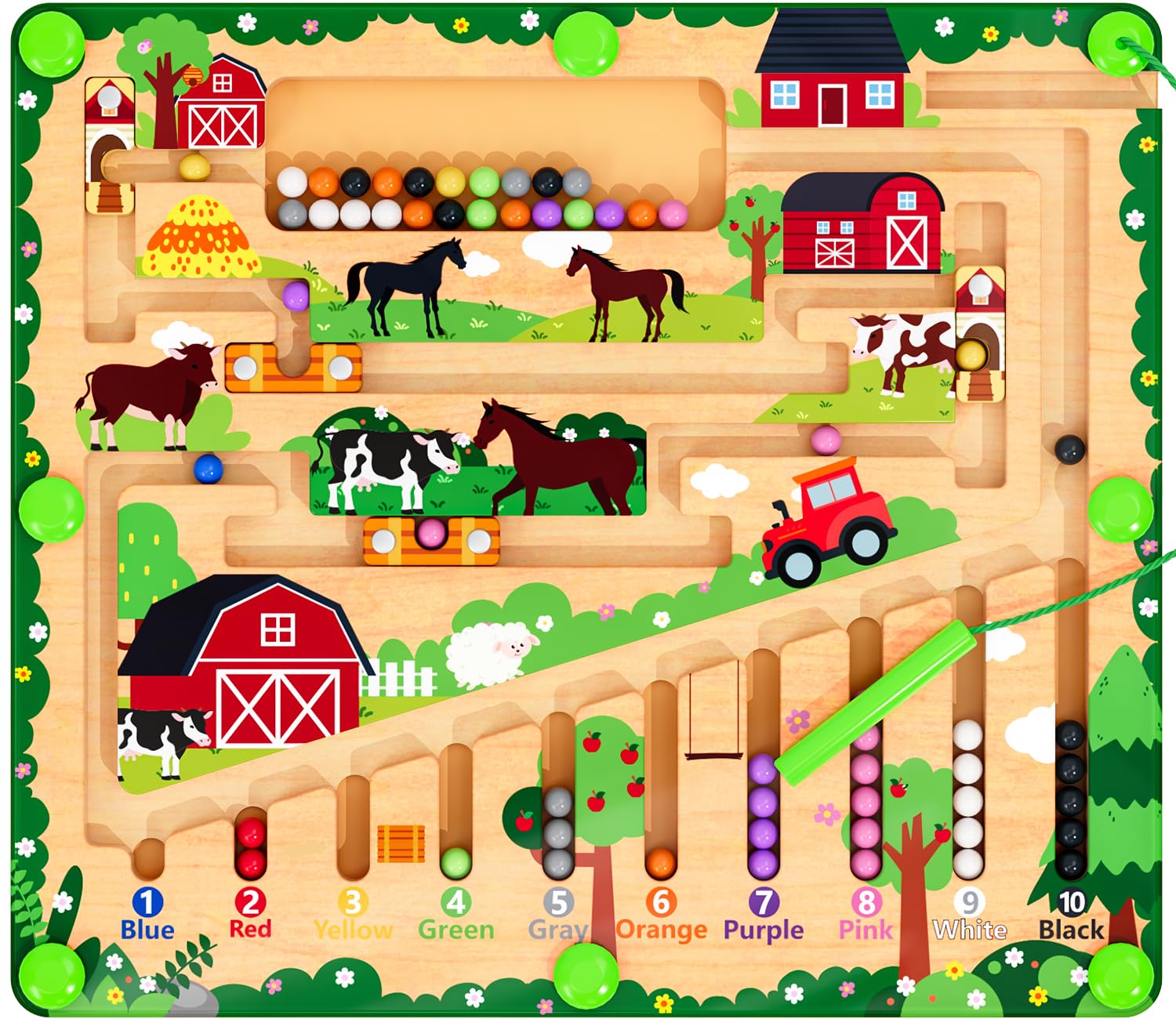 zhiwuzhu Wooden frame showcases sturdy natural wood for durable everyday play.