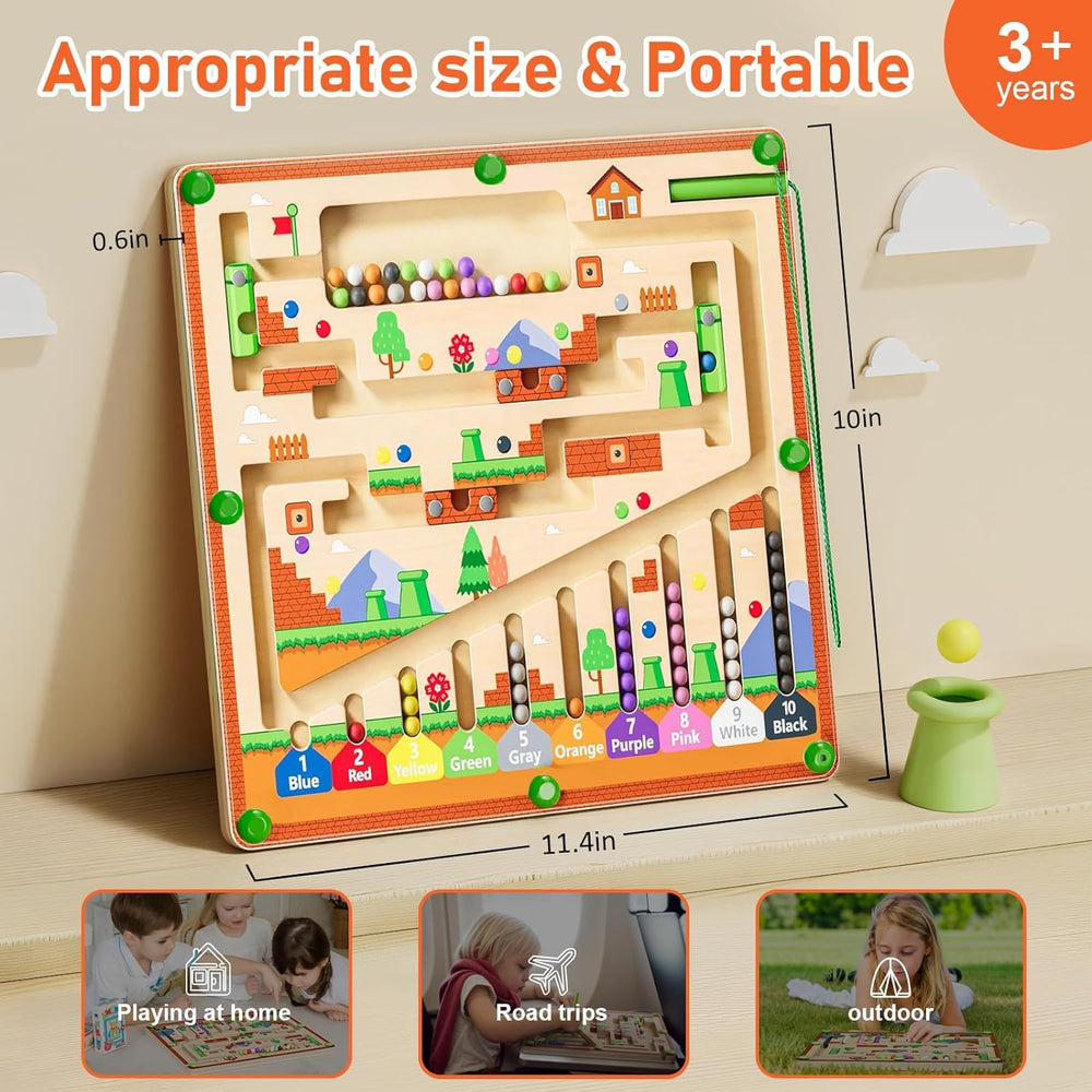 zhiwuzhu magnetic maze wand in action supports precise bead movement.