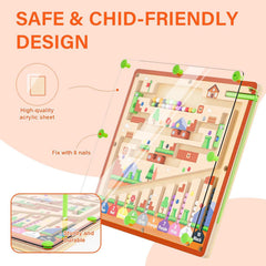 zhiwuzhu wooden toddler toy close-up shows smooth edges and sturdy build.