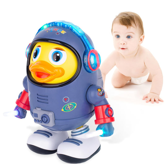 ZHMY Space Duck dancing with lights to boost toddler engagement