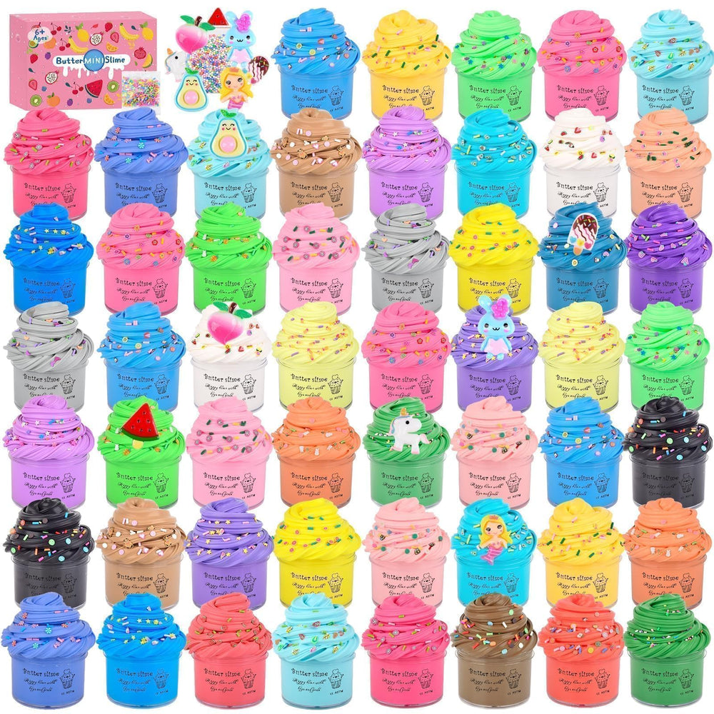 ZHNEHAOKAN Christmas slime 56-pack box for sensory play and party favors.
