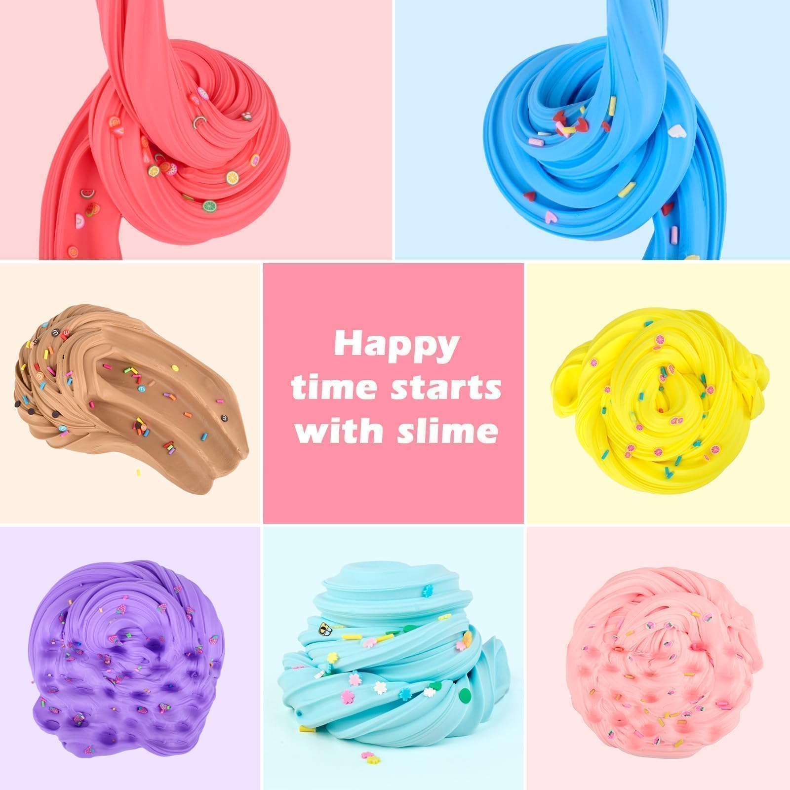 ZHNEHAOKAN Peach slime toy for soft squish and stress relief during crafting.