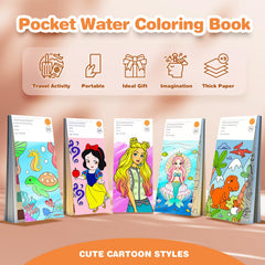 ZHOC water color palette and built-in brush on a page.