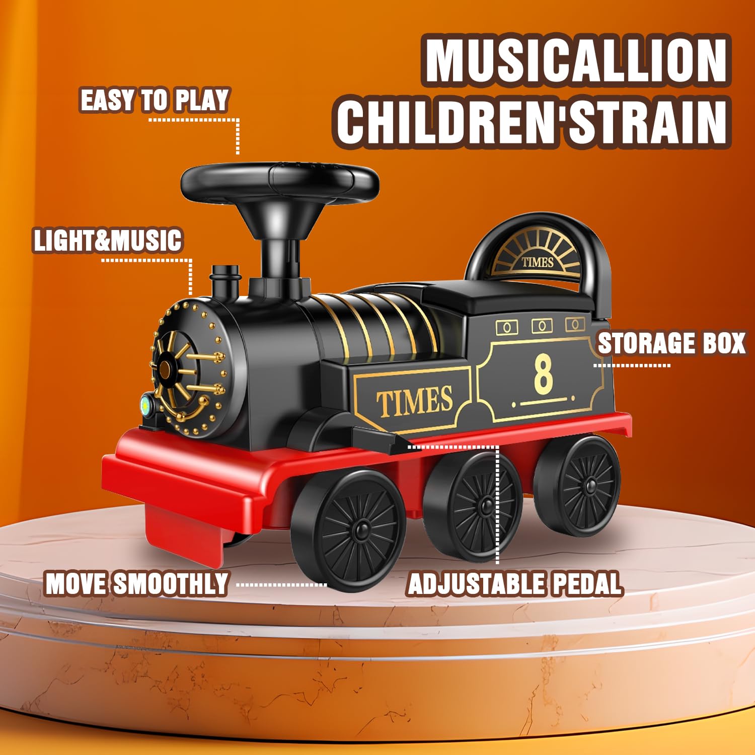 Zhongren dual-seat train car designed for two children’s adventures.