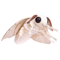 ZHONGXIN MADE silk moth toy face detail, lifelike expression for storytelling.