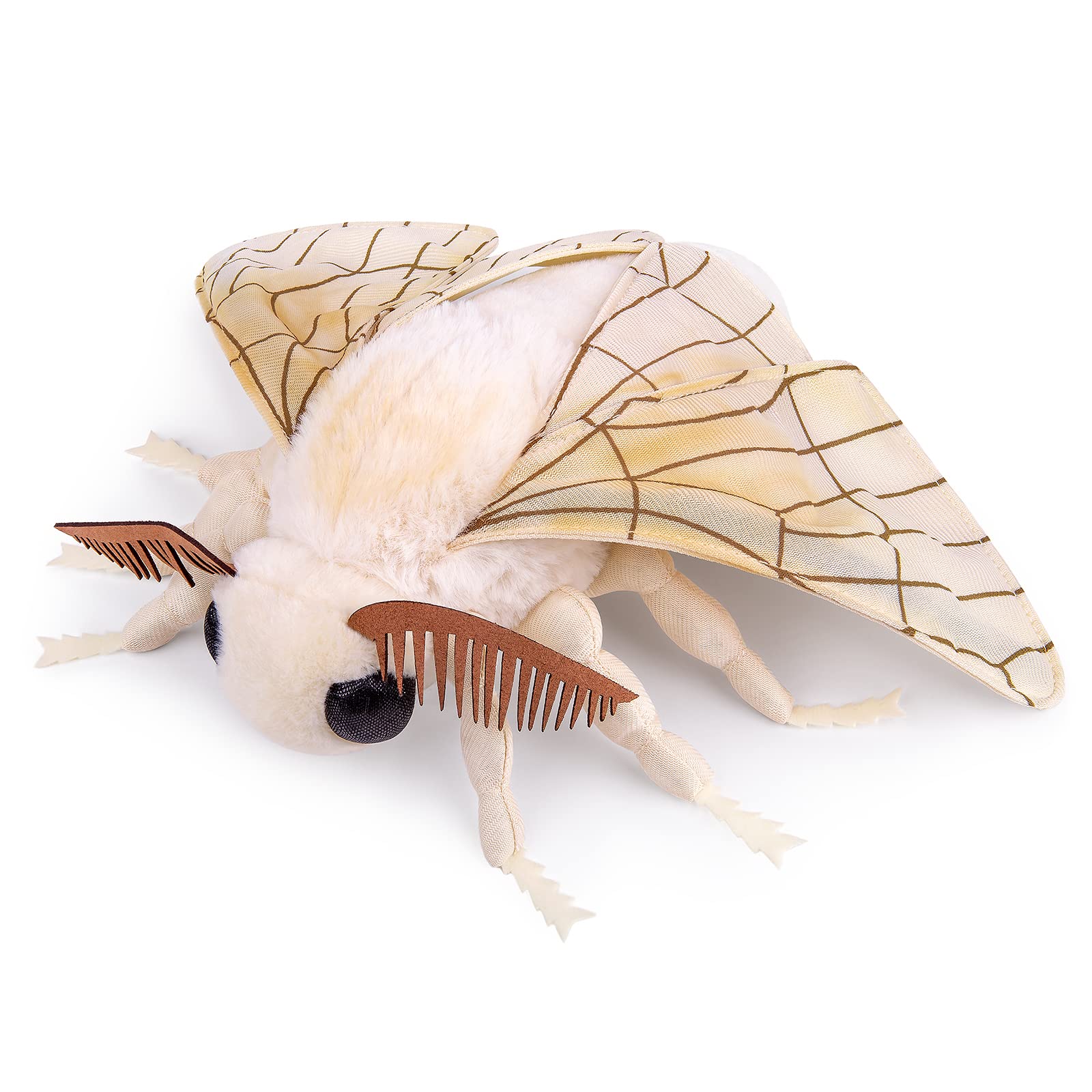 ZHONGXIN MADE silk moth toy full-body view, a cuddly companion for kids.