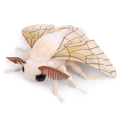 ZHONGXIN MADE silk moth toy full-body view, a cuddly companion for kids.