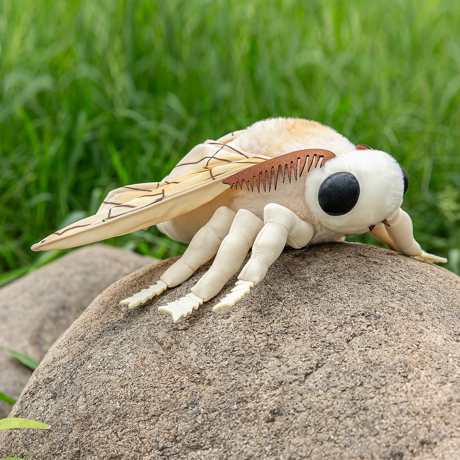 ZHONGXIN MADE silk moth toy smart eyes, vivid look enhances pretend play.
