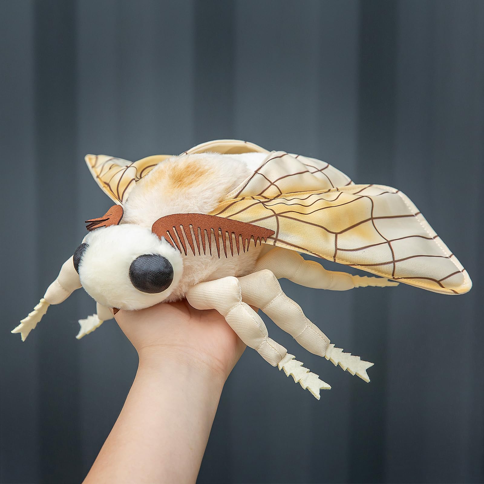 ZHONGXIN MADE silk moth toy wings, soft and realistic for decorative setups.